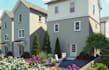 present3d suburban townhouse,residential development,backyard patio,villa render