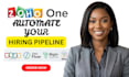 build zoho recruit CRM with zoho one setup workflow for HR agencies