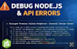 fix bugs fast using react, node js, API and database debugging