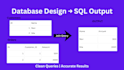 write sql queries and fix database issues