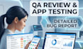 qa review and test ios app, website review, and android app user experience