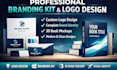 create modern branding  book kit visual identity 3d book mockup logo design