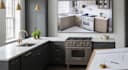 design professional kitchen layout with custom cabinetry and realistic 3d render