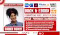 do amazon KDP book formatting, paperback formatting or kindle ebook formatting