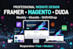 design framer magneto weebly duda mozello shift4shop website redesign