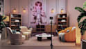create realistic 3d podcast studio design, recording studio, TV streaming studio