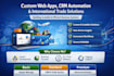 do web app development international trade crm automation financial analysis