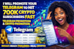 do telegram promotion,telegram ads,crypto promotion and telegram subscribers