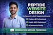 design peptide website for research and supplement brands pro