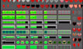 create retro pixel art game UI, gui hud elements bars frames, mana health screen