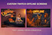 design custom twitch banner, stream graphics and offline screen