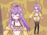 draw a cute pixel live2d avatar, nsfw vtuber model, 2d vtuber rigging, pngtuber