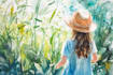 draw custom watercolor illustrations