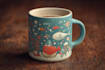paint a trendy custom coffee mug design for you