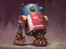 create a unique futuristic robot character art