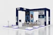modern exhibition booth design with 3d visualization