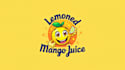 do unique mango juice lemoned mascot logo design