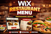 design wix restaurant website menu data entry doordash clover menu uber eats