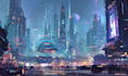 craft dystopian cyberpunk city illustrations
