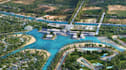 visualize waterfront island,community master plan,urban development,aerial views