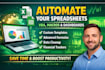 automated excel google sheet vba macros formulas dashboards spreadsheet template