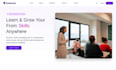 design lms ui ux website mockup on figma, e learning and course  figma website