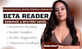 romance beta reader fantasy novel beta reader alpha reader inline comment