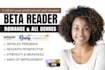 beta read romance beta reader fantasy thriller beta reader sci fi beta reader