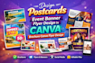design postcards event banner flyer design in canva brochure canva flyer design
