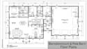 draw barndominium and pole barn house plan and floor plans rendering