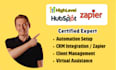 setup gohighlevel automation hubspot crm zapier integration virtual assistance