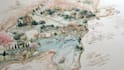 do custom watercolor wedding map
