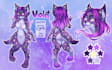 draw a professional furry anthro character reference sheet
