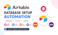 do airtable database setup, airtable expert, airtable automation, zapier, softr