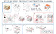 design product manual, user guide, and assembly instructions for amazon product
