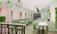 do interior design, commercial gym, 3d interior lounge, bar, restaurant design