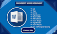 do ms word document formatting and manual typing