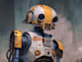 create unique cyberpunk and sci fi robot character illustrations