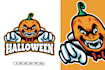 do modern creative excellent halloween logo