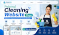 cleaning service website, booking koala, house office cleaning business website