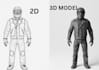 convert 2d to 3d model, 3d model from image, printable model, mascots, figurines