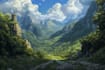 do fantasy background and landscape
