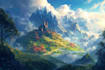 do fantasy background and landscape