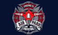 design high quality fire fighter mascot logo with t shirt design