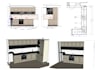 design kitchen layout with 2d elevations and 3d views