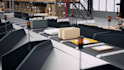 create 3d factory production line and industrial manufacturing process animation