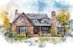 watercolor a house portrait