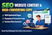 write SEO website content, high converting homepage copy