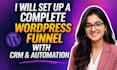 set up a complete wordpress funnel with CRM and automation
