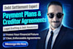 write debt settlement payment agreement repayment plan debt resolution creditor